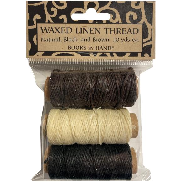 Waxed Linen Thread Thread Lineco Nat/Brn/Bk