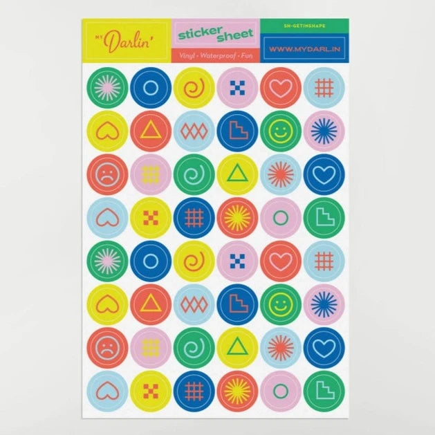 Get In Shape Icon Sticker Sheet Stickers My Darlin'