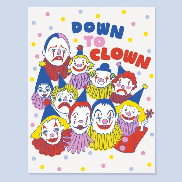 Down to Clown Card Greeting Cards The Good Twin