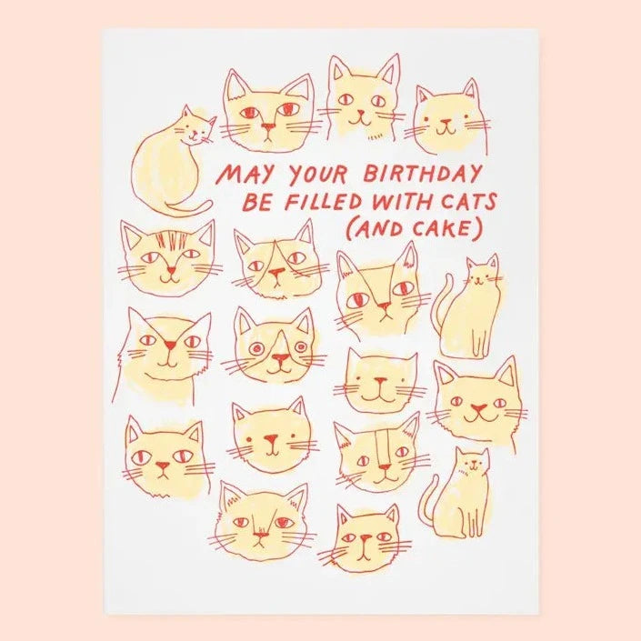 Cats and Cake Card Greeting Cards The Good Twin