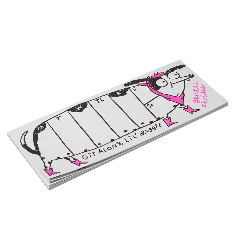 Notebook with a cartoon dog design on a white background