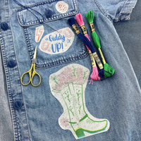Stick It Stitch It: Disco Cowgirl Water-Soluble Embroidery Patterns