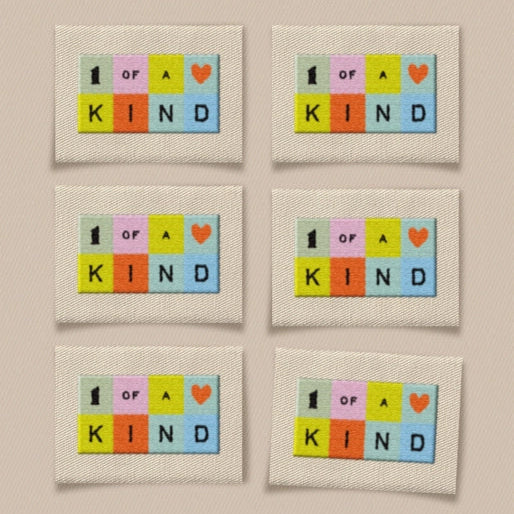 One of a kind garment labels