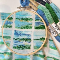 Mini Watercolor Landscapes Embroidery Kit