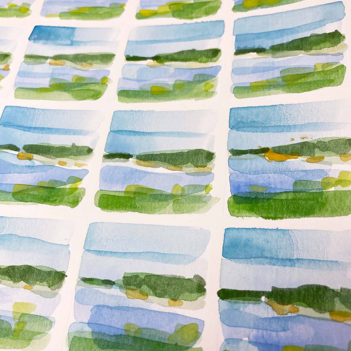 Mini Watercolor Landscapes Embroidery Kit