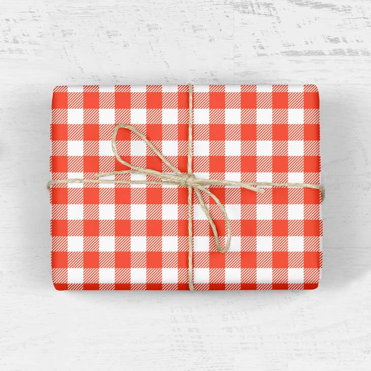 Red Buffalo Plaid Gift Wrap Gift Wrap MellowWorks