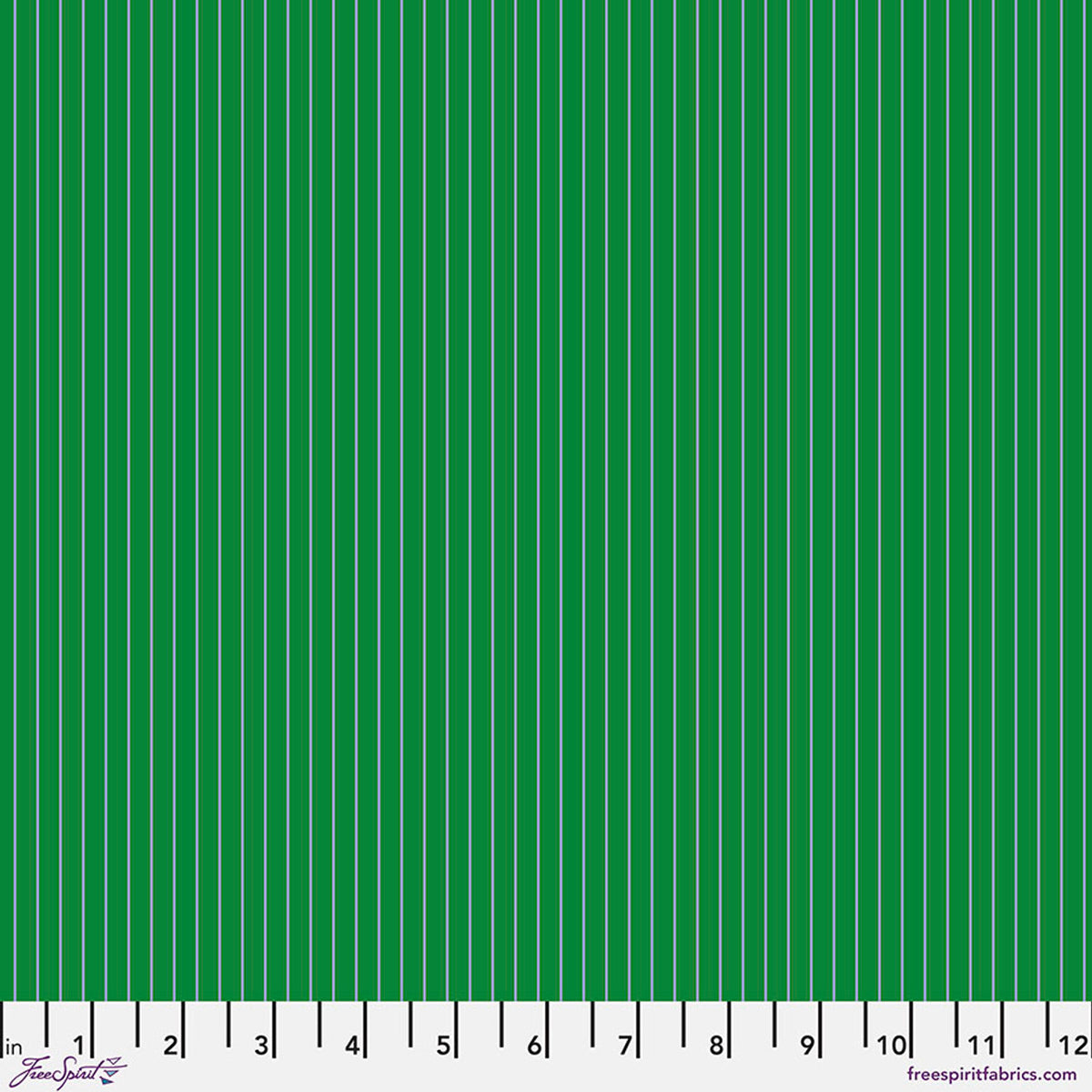 Tiny Stripes in Fern by Free Spirit