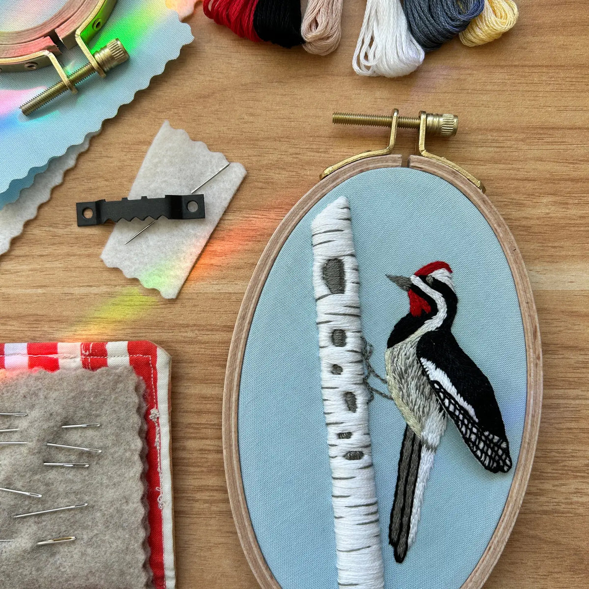 3D Busy Woodpecker Advanced Embroidery Kit