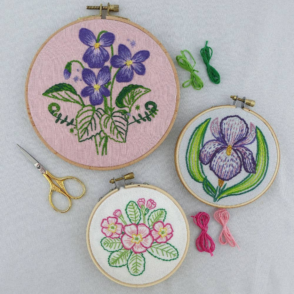 Birth Flower Embroidery Book