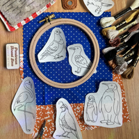 Peel Stick & Stitch: Odd Birds Embroidery Patterns
