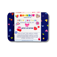Junk journal keepsake travel kit with colorful design on a white background