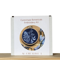 Cyanotype Botanical Beginner Embroidery Kit