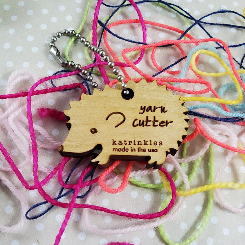 A yarn and thread cutter in the shape of a hedgehog