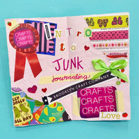 a junk journal page that says intro to junk journaling