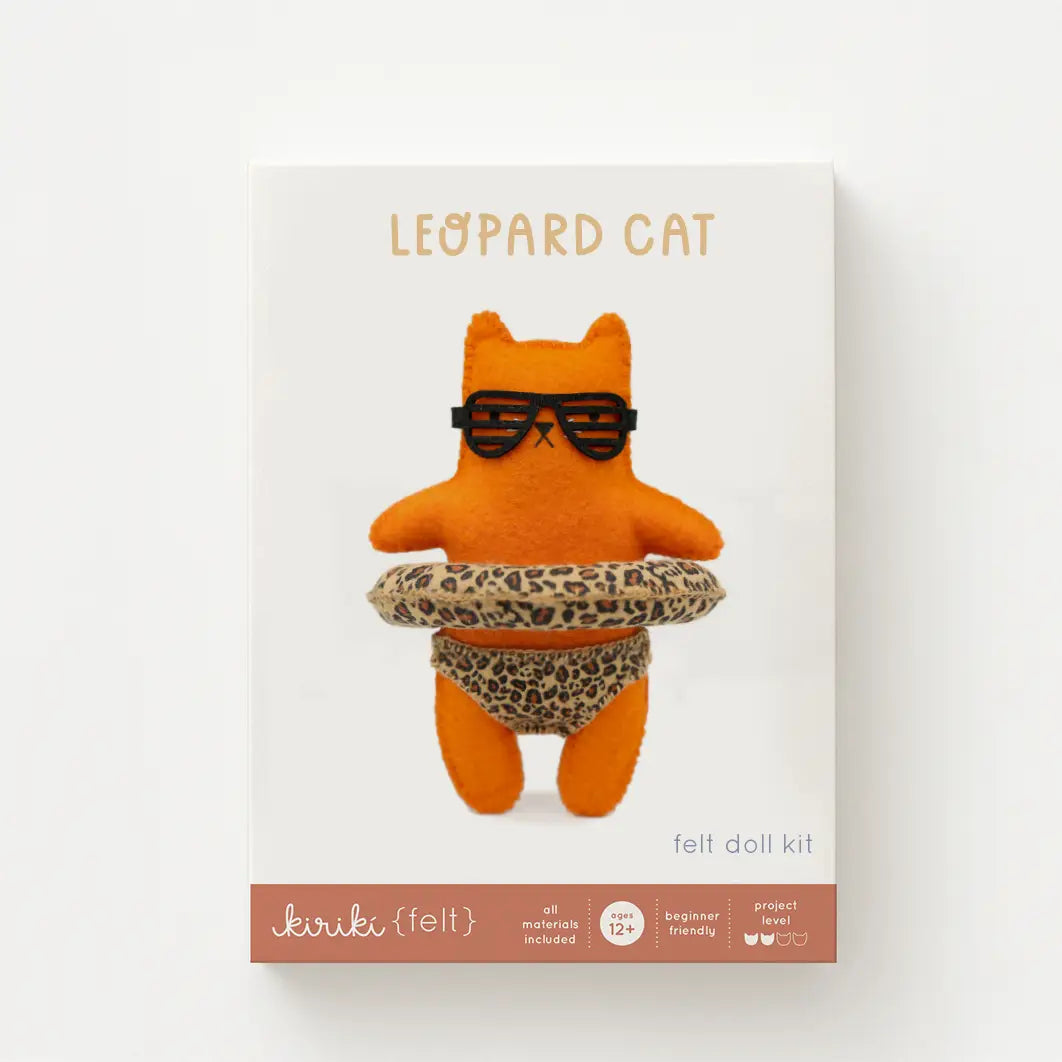 Leopard Cat Felt Doll Kit