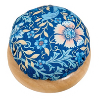 Fabric Pincushions with Wood Base