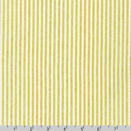 Essex Yarn Dyed Classic Woven Stripes by Robert Kaufman in Mustard Fabric Robert Kaufman