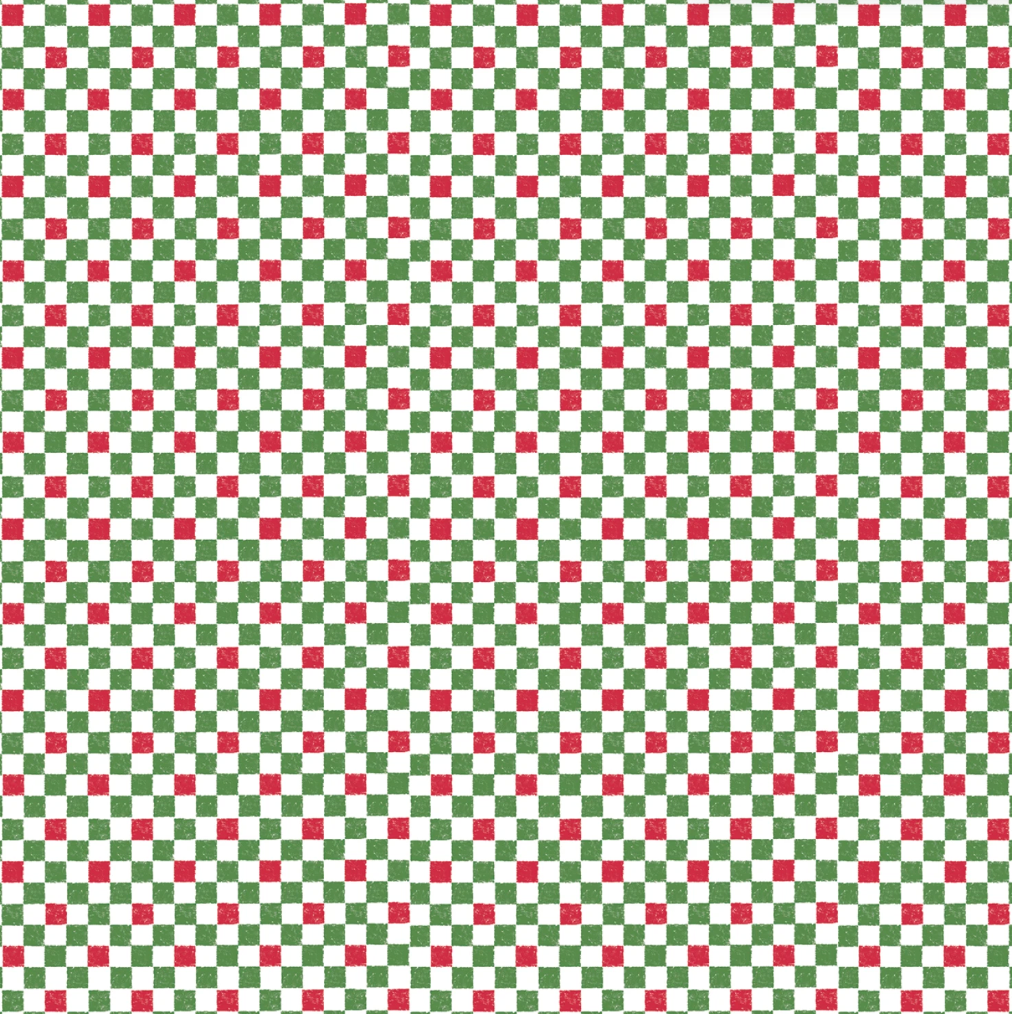 Red and green checkered pattern