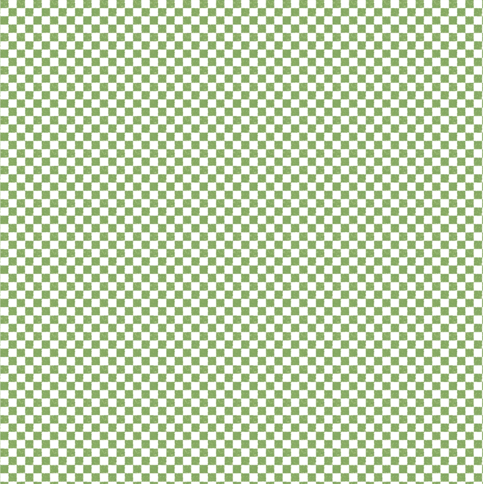 green and white small checker pattern