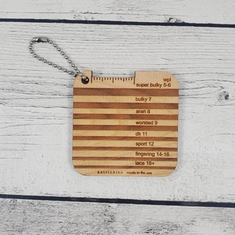 WPI Yarn Weight Gauge With Lines Mini Tool Loom Katrinkles