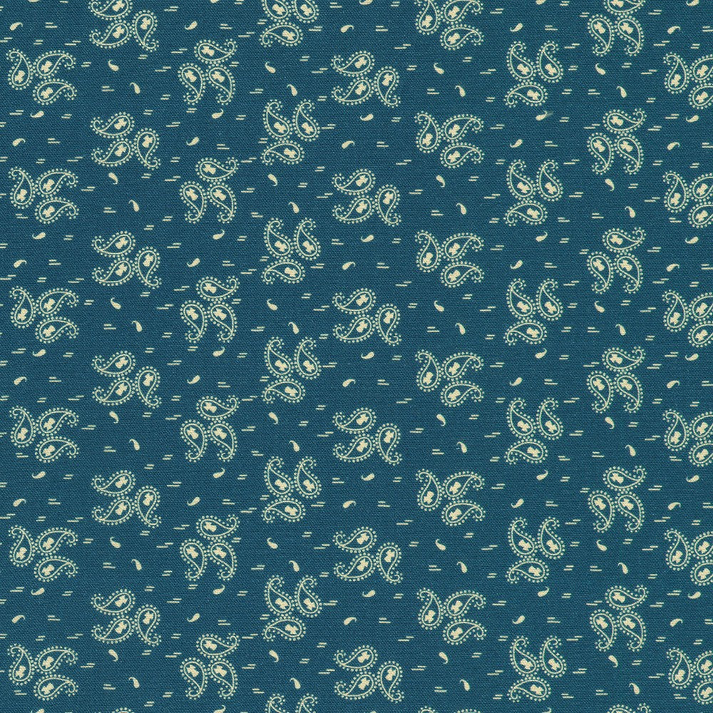 Love Mom Azud Paisley by Robert Kaufman in Teal Blue