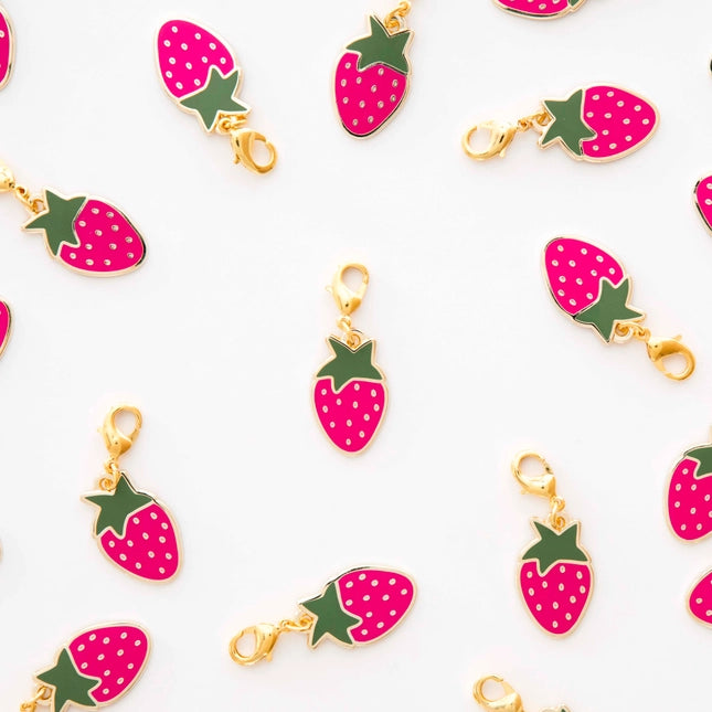 Strawberry zipper pulls