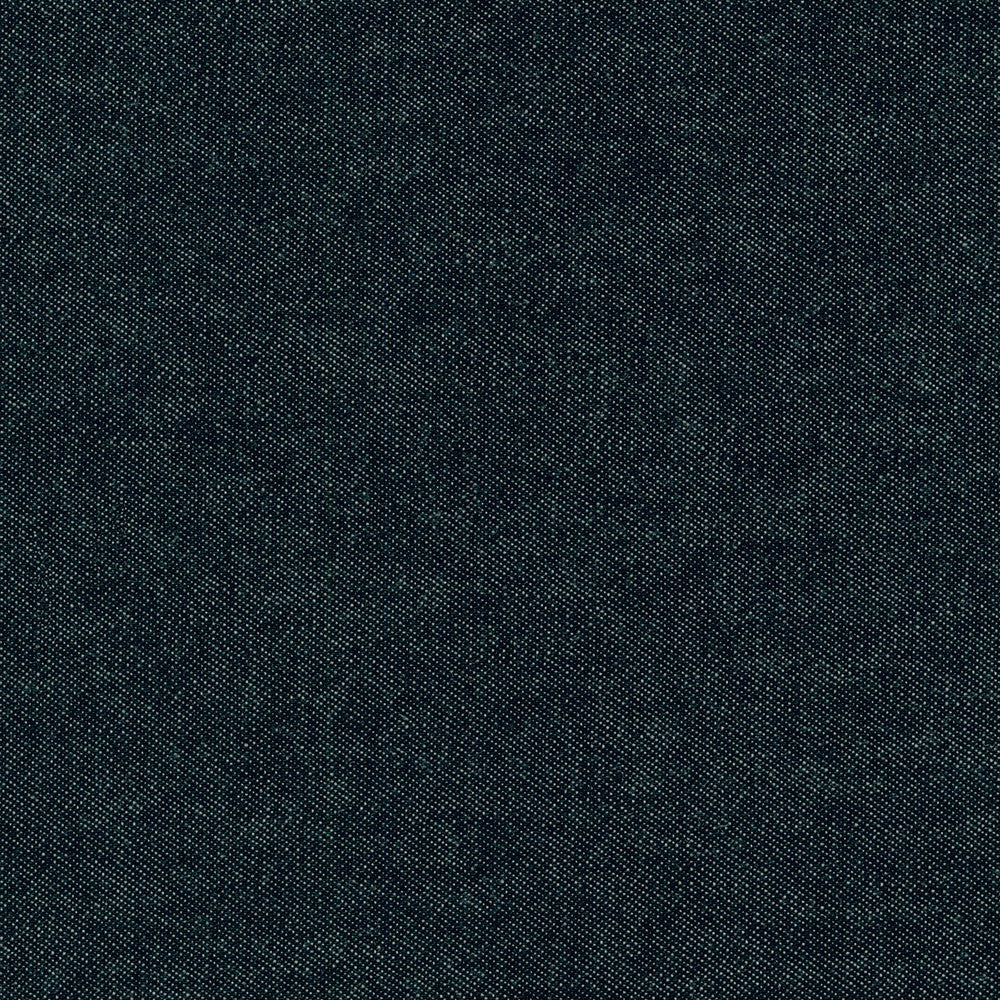 Solid black washed denim