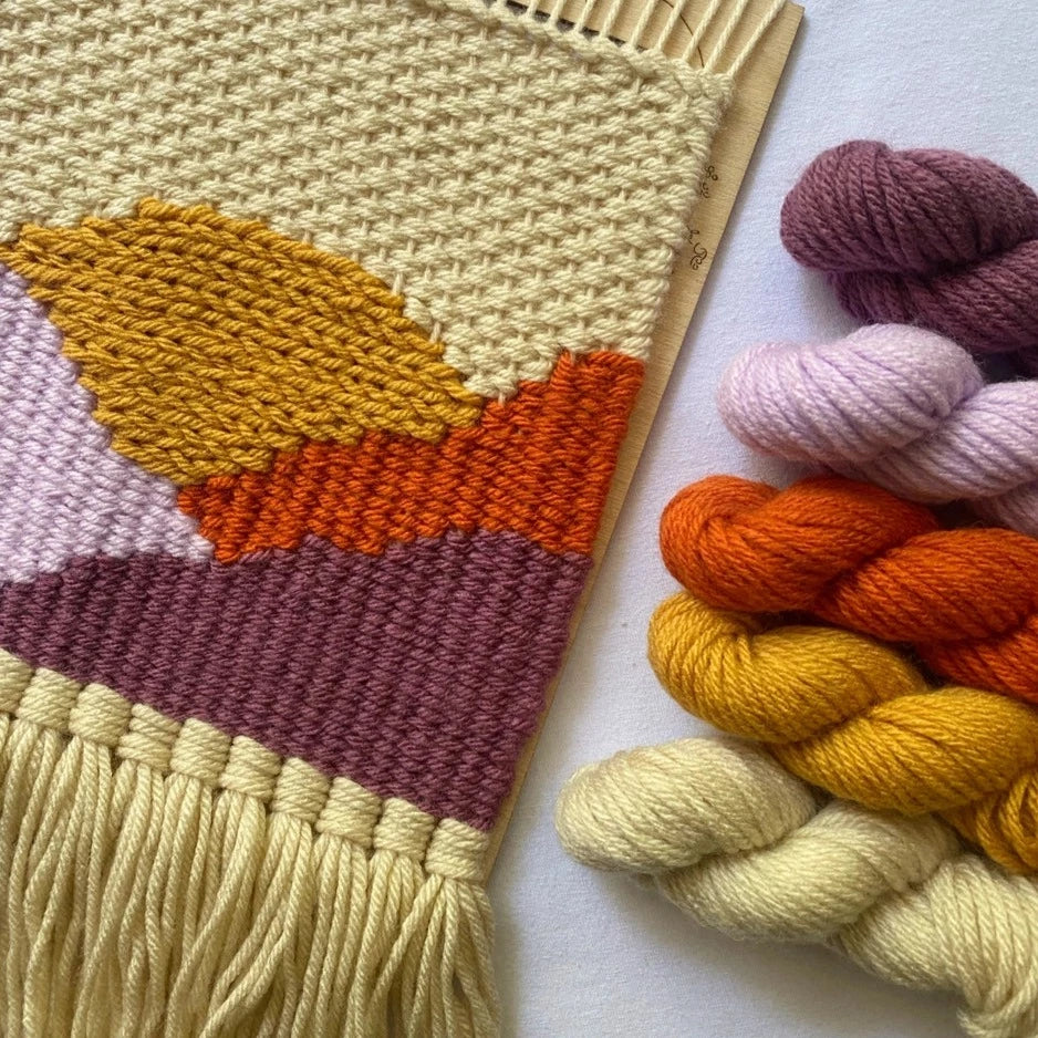 DIY Tapestry Weaving Kit Kit Black Sheep Goods Sunset