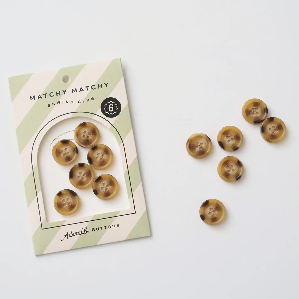Tortoiseshell 3/4" Resin Buttons