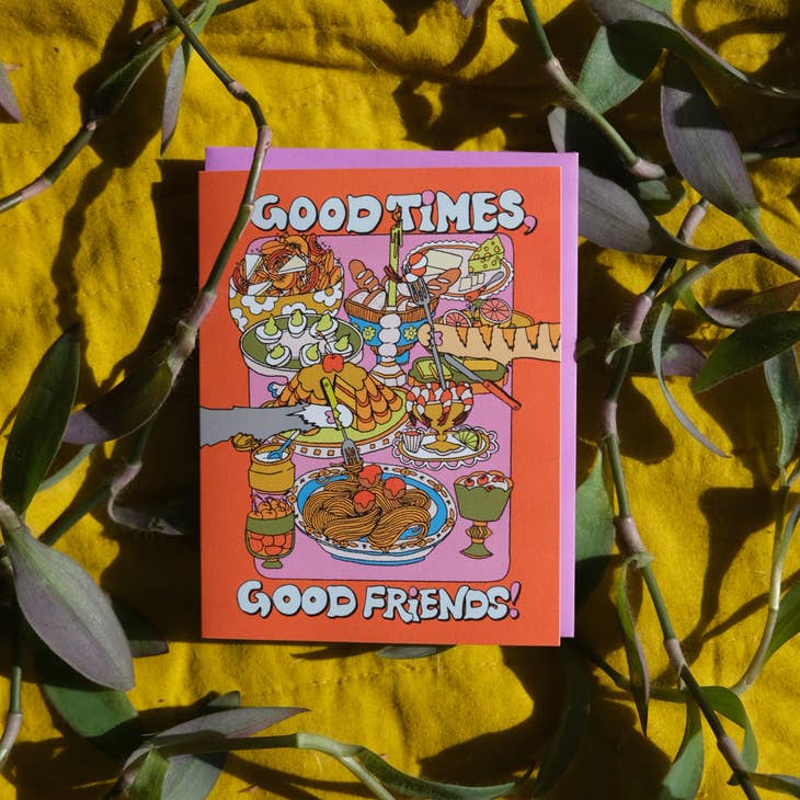 Good Friends, Good Food Card Greeting Cards Ash + Chess