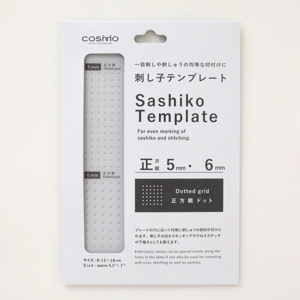 Sashiko template in dotted grid