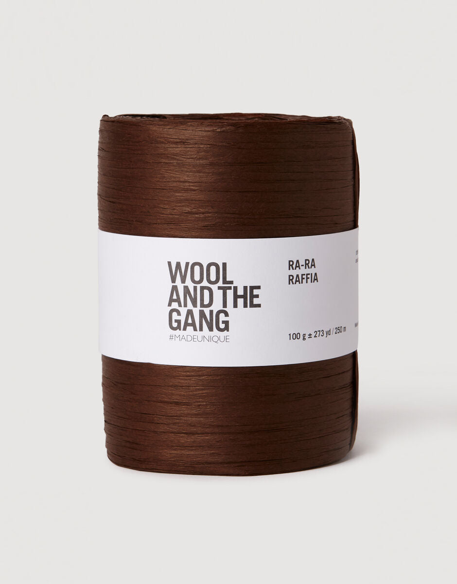 Wool and the Gang Ra-Ra Raffia Yarn Wool and the Gang Espresso Brown
