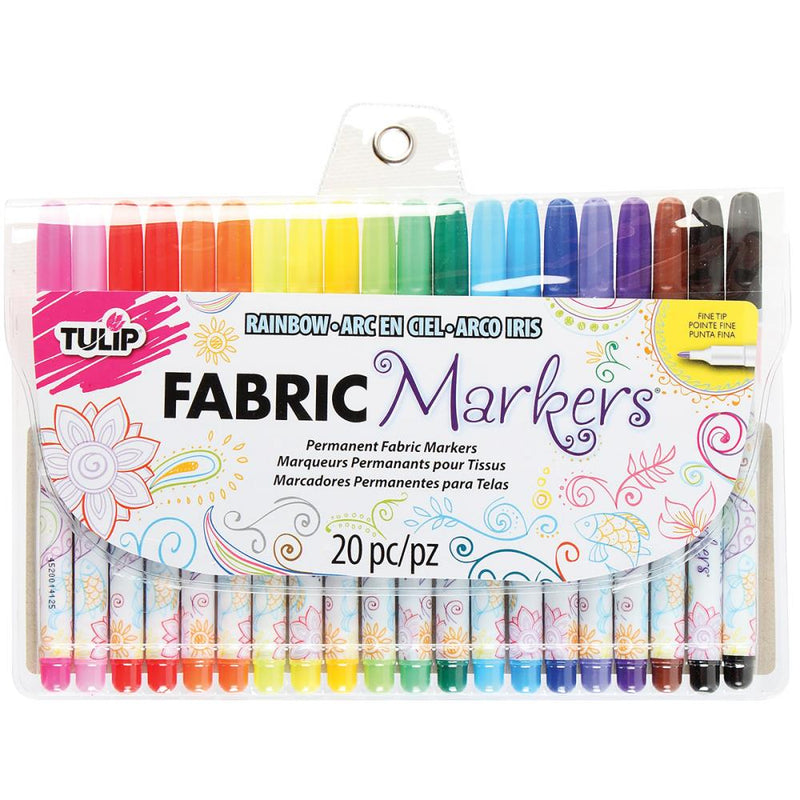 Fine Tip Fabric Markers-Set of 20 Art Tulip