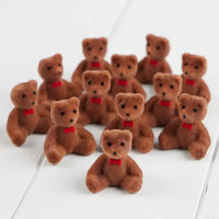 Flocked Bow Tie Bear Large