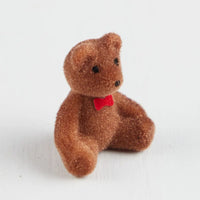 Flocked Bow Tie Bear Large