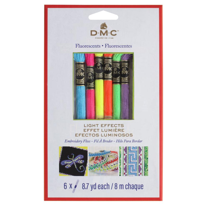 Fluorescent Embroidery Floss Pack Needlework DMC