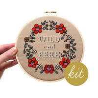 Wild and Free Cross Stitch Kit Needlework Junebug and Darlin
