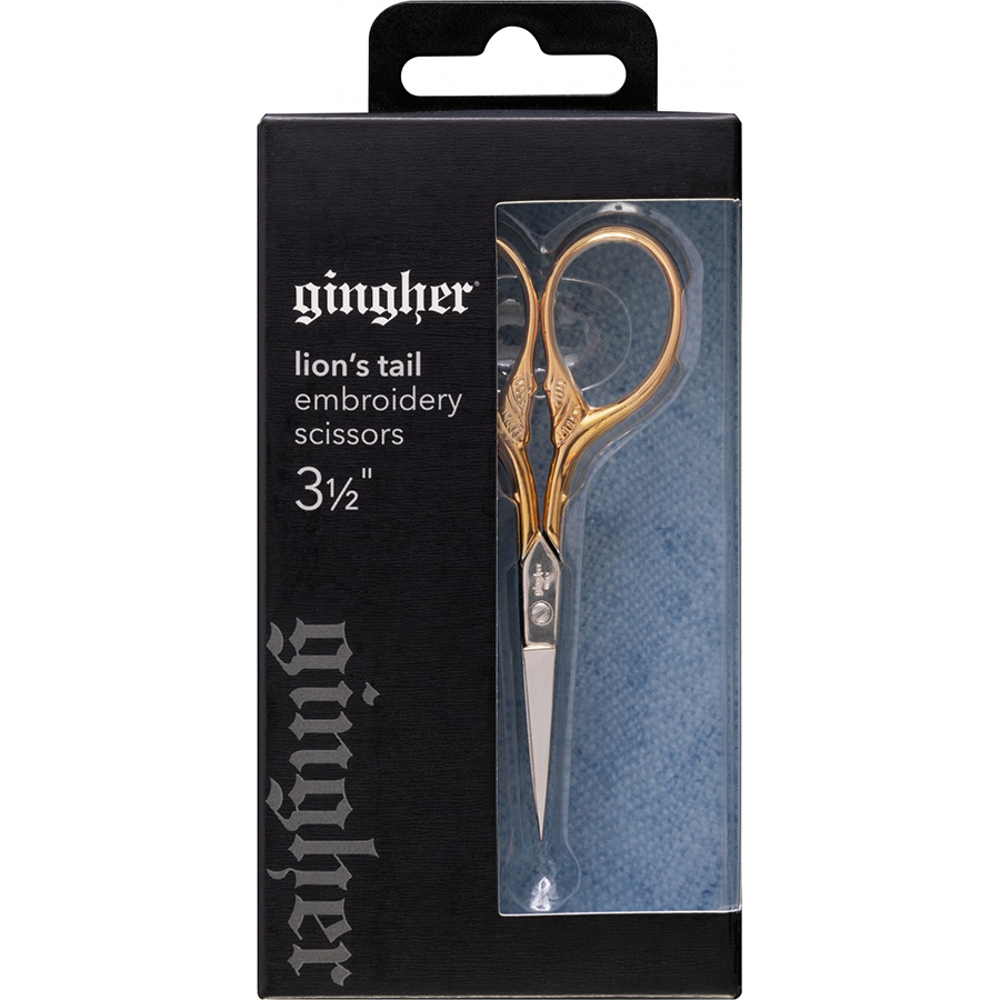 Gingher Goldhandle Lions Tail Embroidery Scissors - 3.5" Tools Gingher