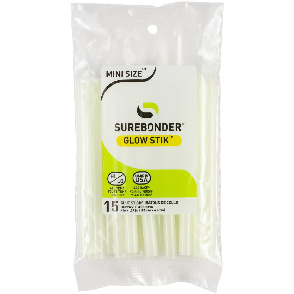 4" Hot Glue Glow-in-the-Dark Sticks, 15-pieces