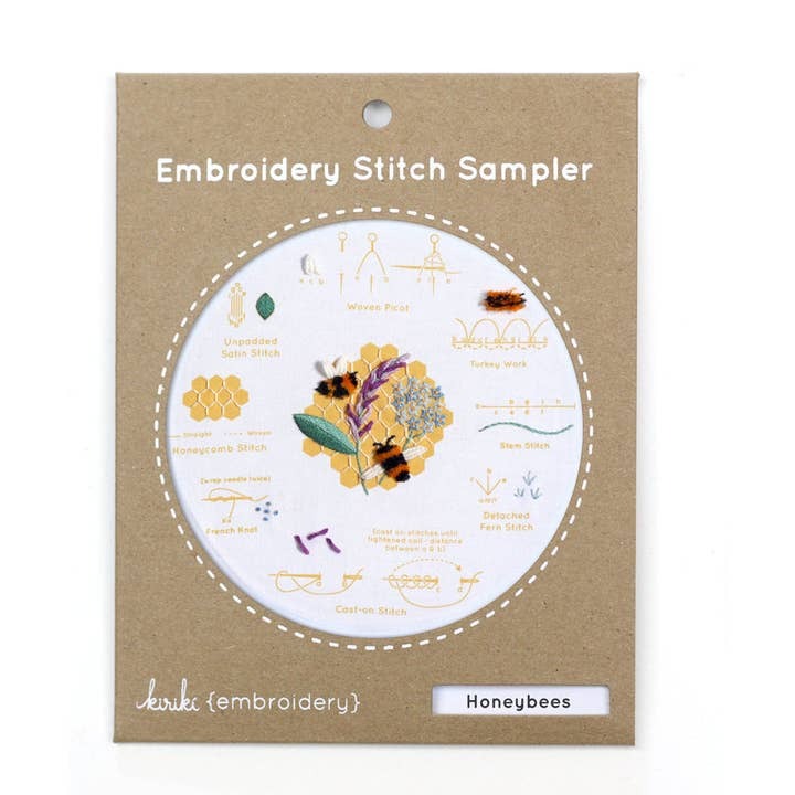 Honeybee stitch sampler
