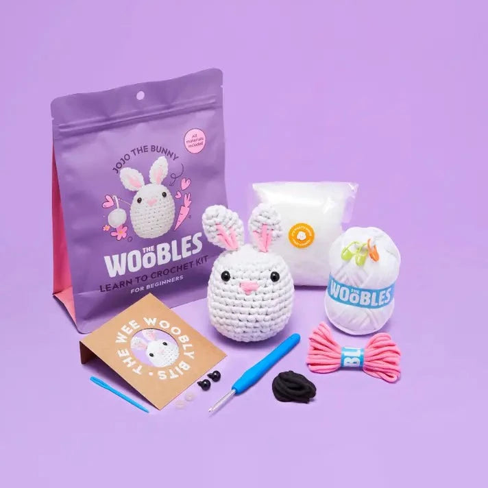 Jojo the Bunny Beginner Crochet Kit Kit The Woobles