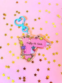 Crafty Lil Bitch Keychain Accessories The Peach Fuzz