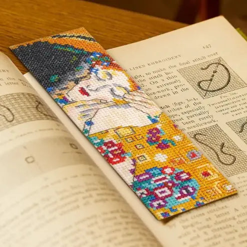 The Kiss Cross Stitch Bookmark Kit