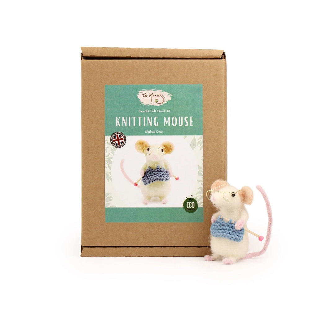 Knitting Mouse Needle Felt Kit Kit The Makers