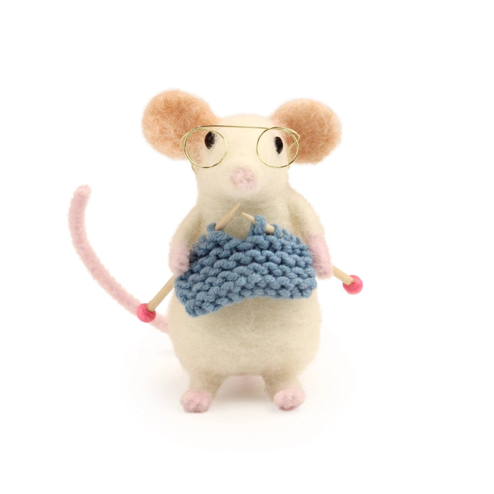Knitting Mouse Needle Felt Kit Kit The Makers