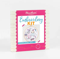 Box with embroidery kit
