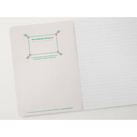 Notebook with a decorative cover on a white background