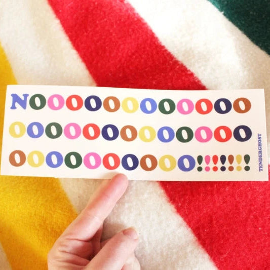 Noooo Bumper Sticker Stickers Tender Ghost