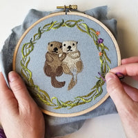 "Otterly Adorable" Landscape Embroidery Kit Jessica Long Embroidery