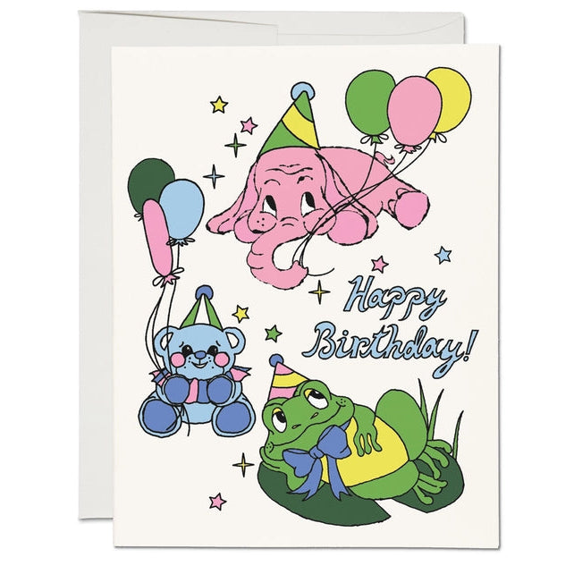 Birthday Animals Card Greeting Cards Red Cap Cards
